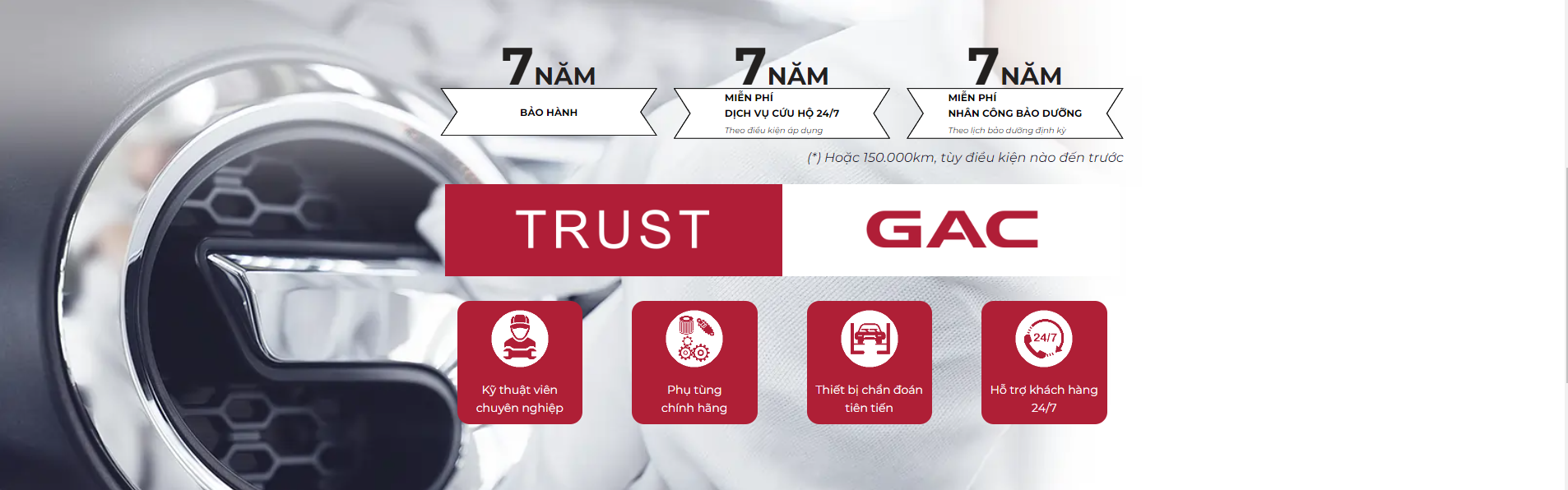 Chính sách hậu mãi 7-7-7 đỉnh cao